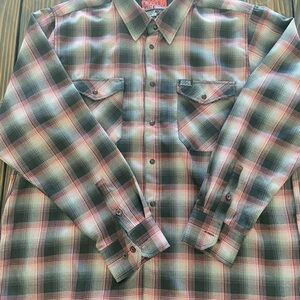 DIXXON Red and Black Plaid Button-Down Shirt